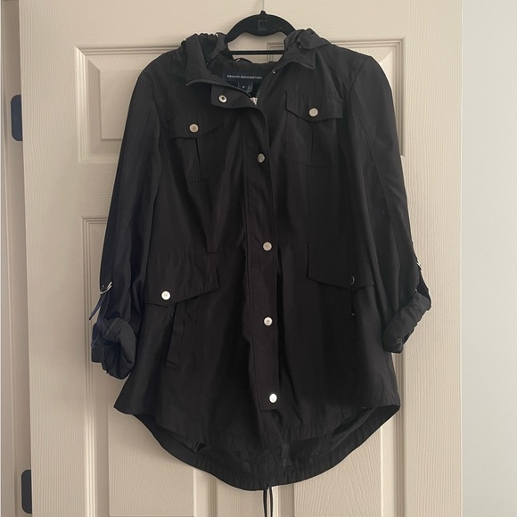 French Connection Jackets & Blazers - French Connection Black Rain Jacket